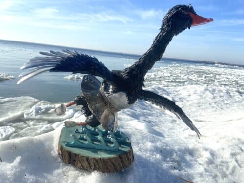 Sculpture, Black Swan, Nathalie Trepanier
