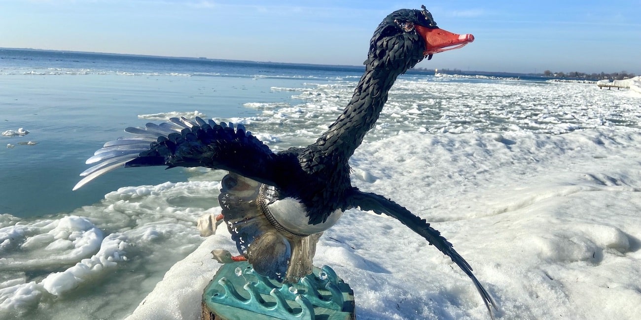 Sculpture, Black Swan, Nathalie Trepanier